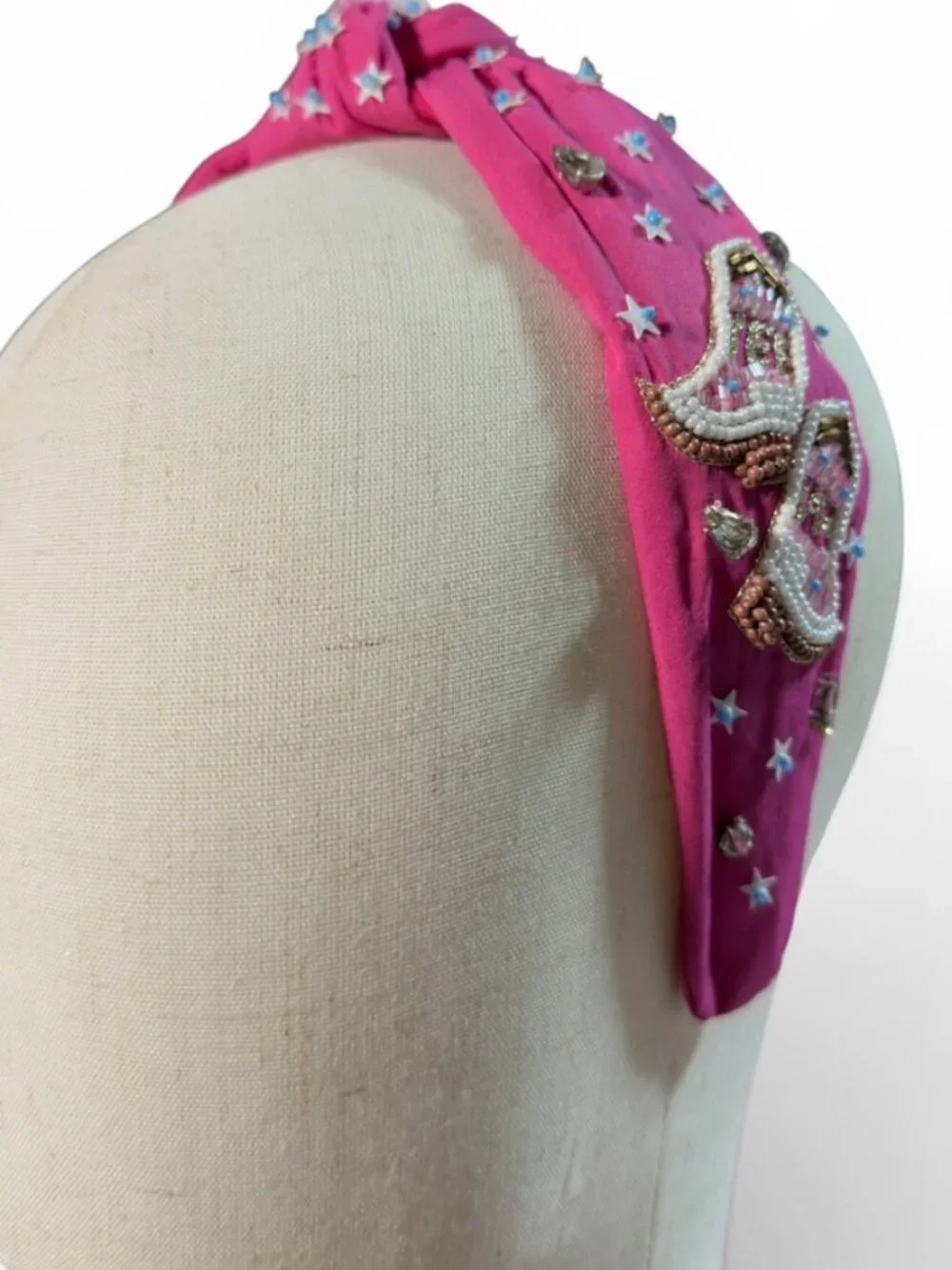 YEE HAW Cowboy Boot Beaded Headband New